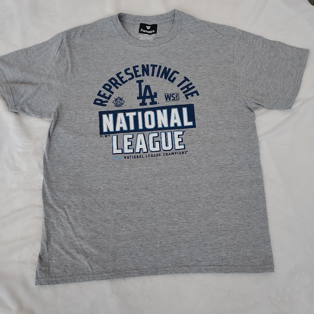 Fanatics Gray Dodgers National League 2020 T-shirt Large Champions Pantone